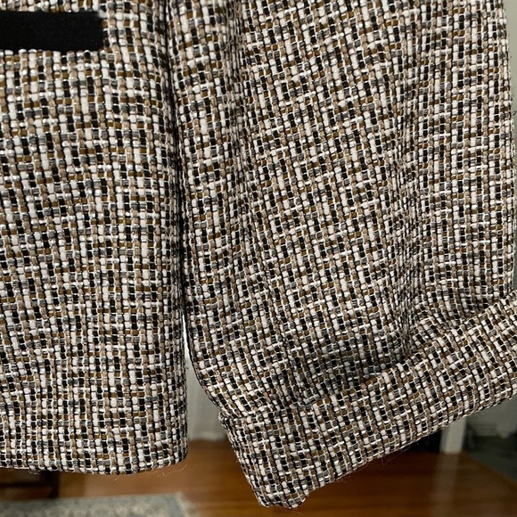 Kasper Women's Black and White, brown and white tweed open front size 18W jacket - Picture 4 of 6